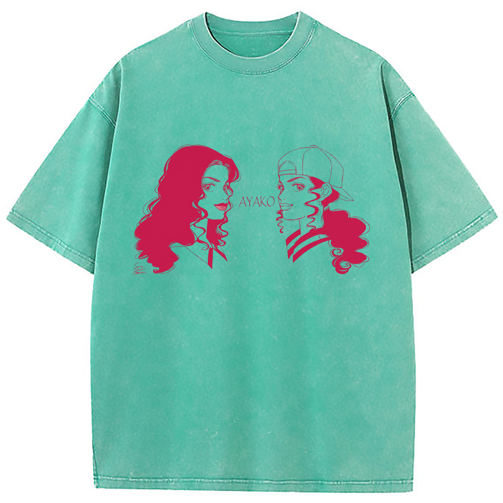 （画像用） SLAM DUNK／スラムダンク 綿100% ヴィンテージ風 半袖Tシャツ（フロントプリント）